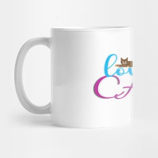 purrfectly adorable love cat. Mug